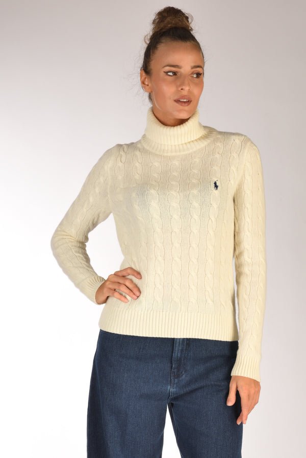 Polo Ralph Lauren Collo Alto Polo Bianco Donna