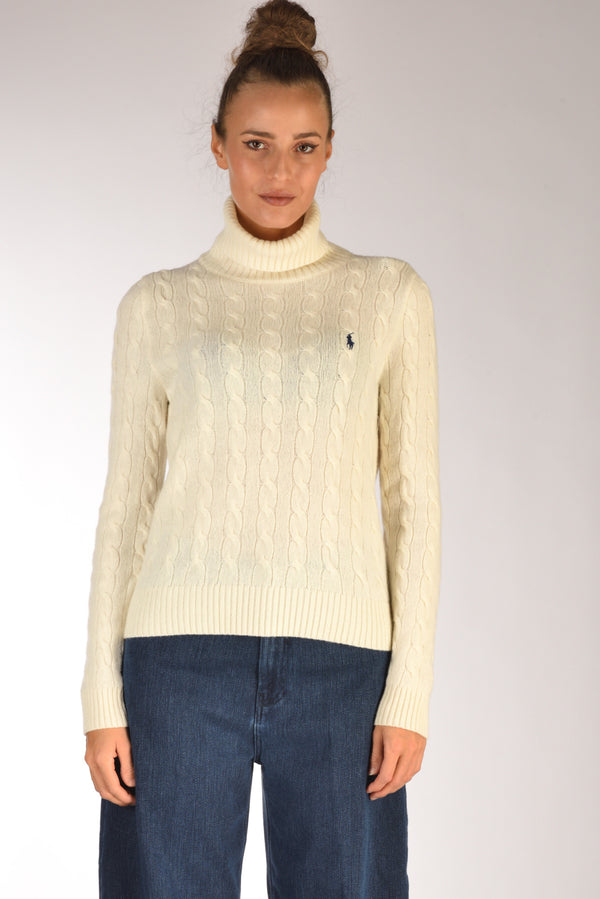 Polo Ralph Lauren Collo Alto Polo Bianco Donna-2