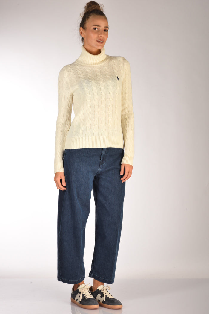Polo Ralph Lauren Collo Alto Polo Bianco Donna - 4