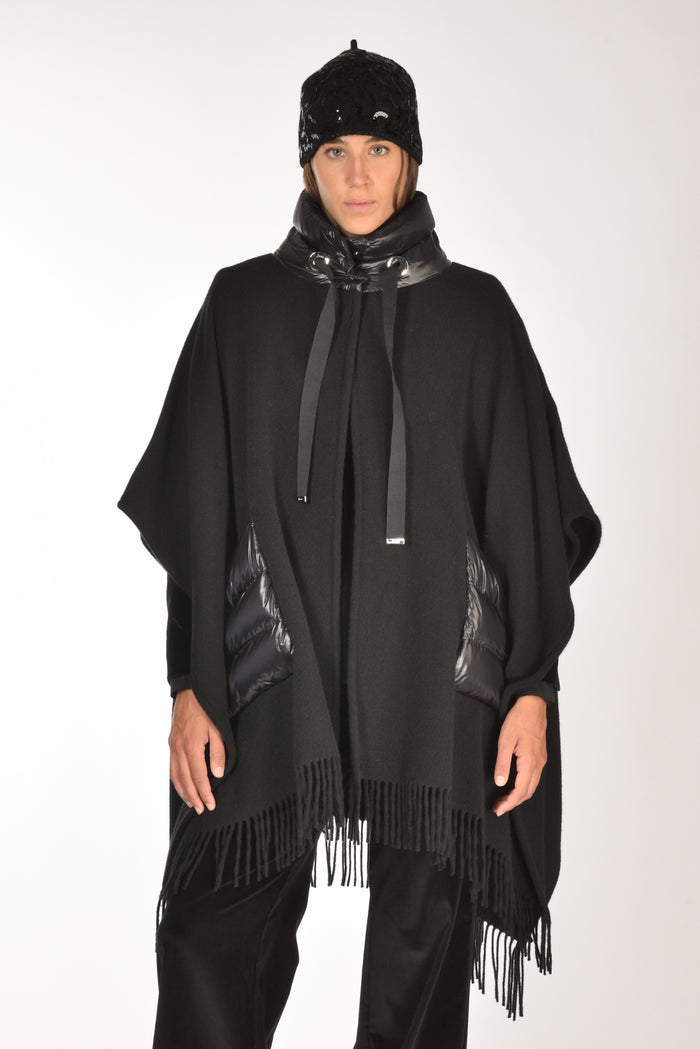 Herno Poncho Warmy Nero Donna - 1