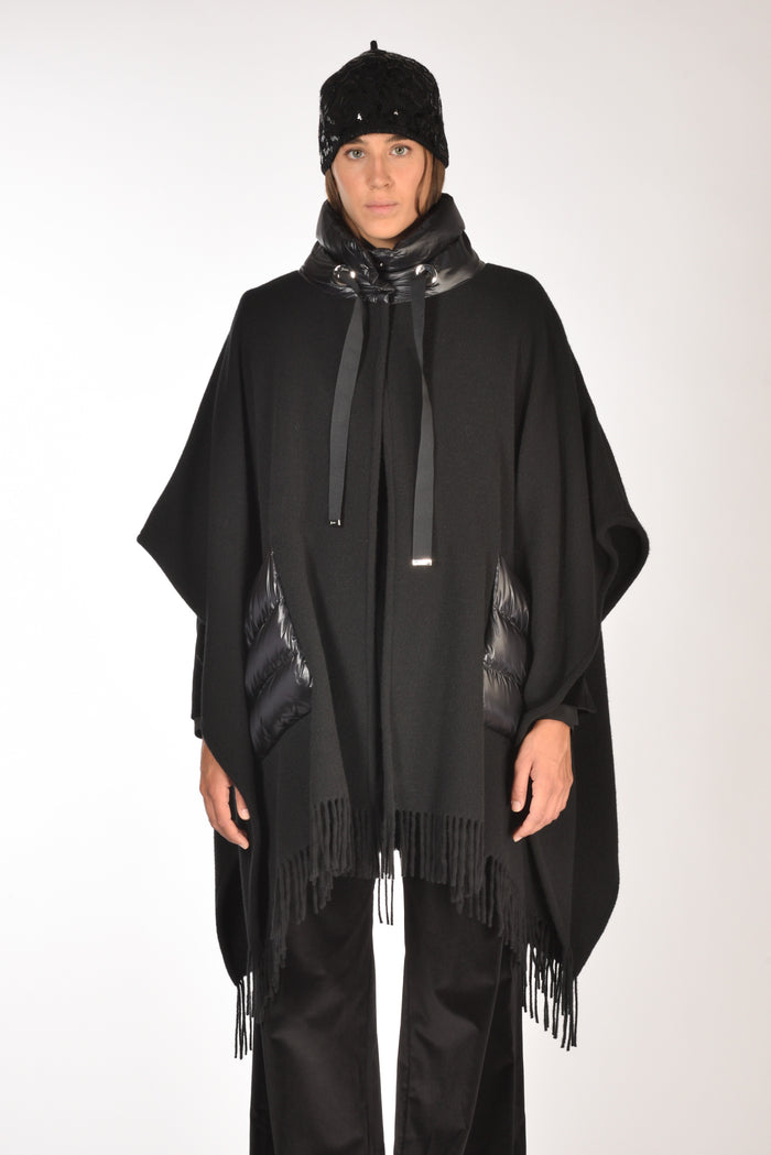 Herno Poncho Warmy Nero Donna - 2