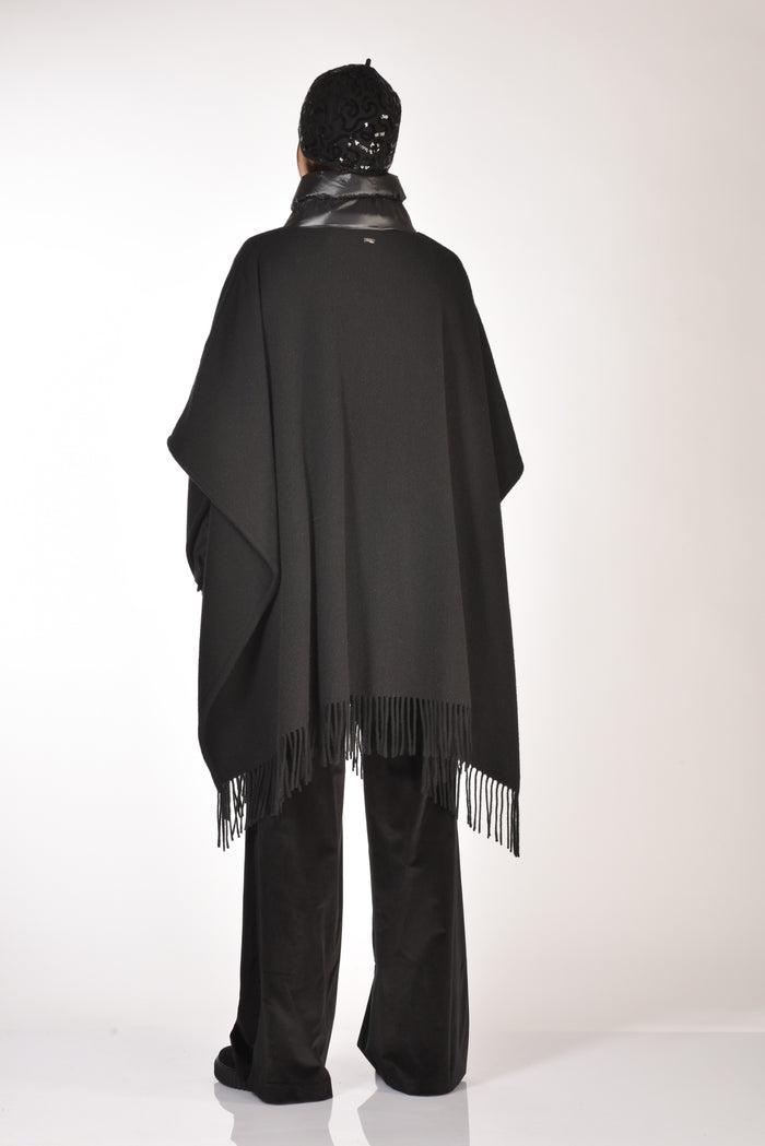 Herno Poncho Warmy Nero Donna - 5