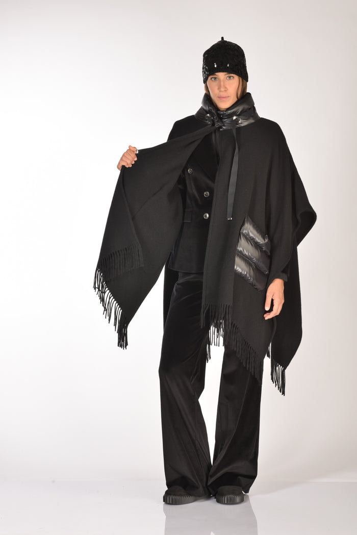 Herno Poncho Warmy Nero Donna - 6