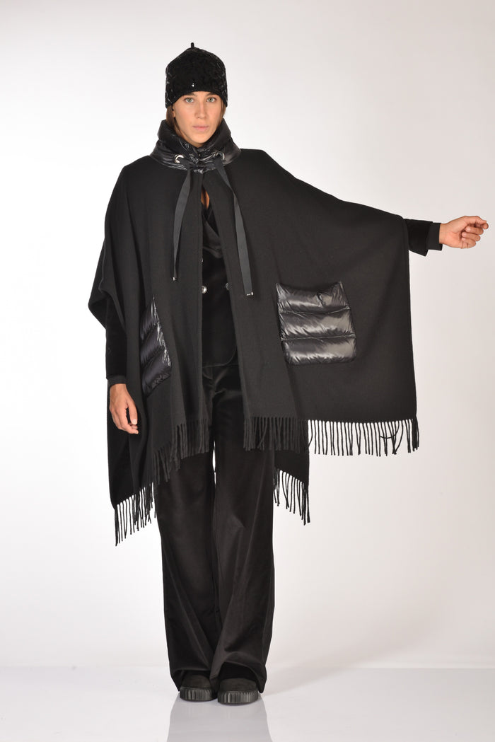 Herno Poncho Warmy Nero Donna - 7
