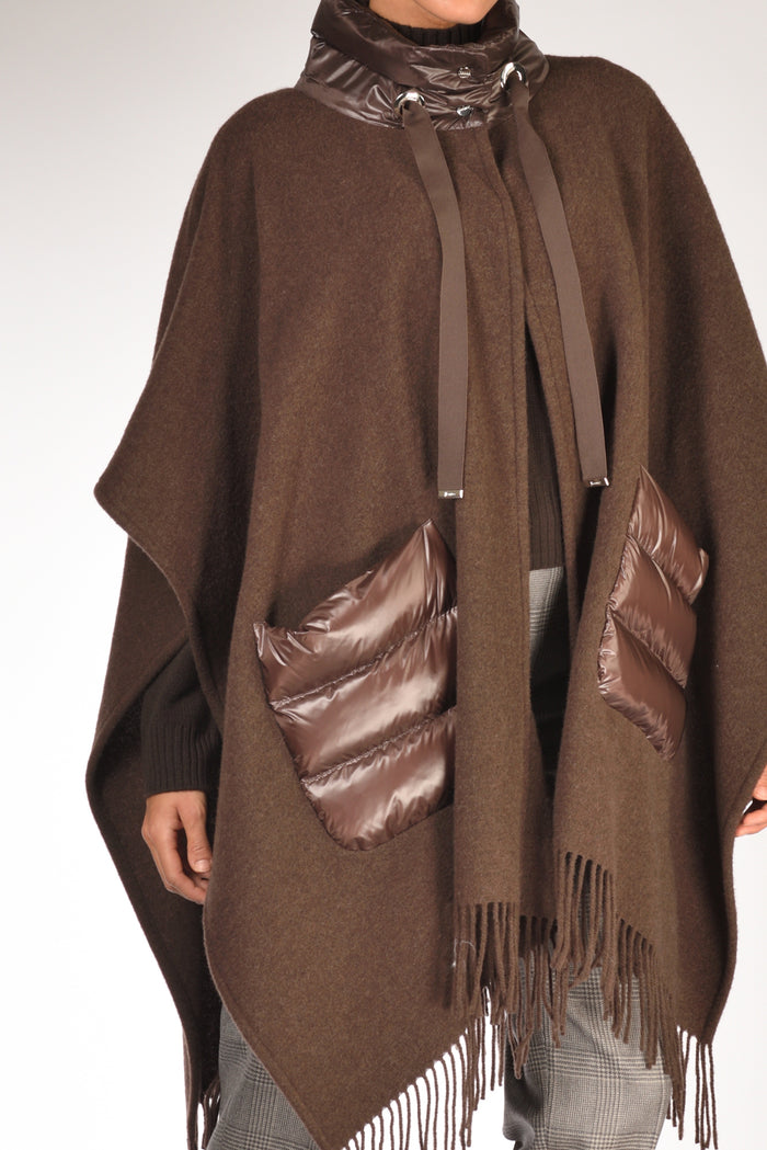 Herno Poncho Warmy Marrone Donna - 3