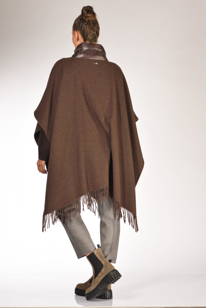 Herno Poncho Warmy Marrone Donna - 5