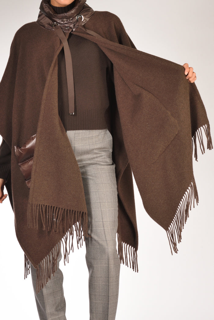 Herno Poncho Warmy Marrone Donna - 6