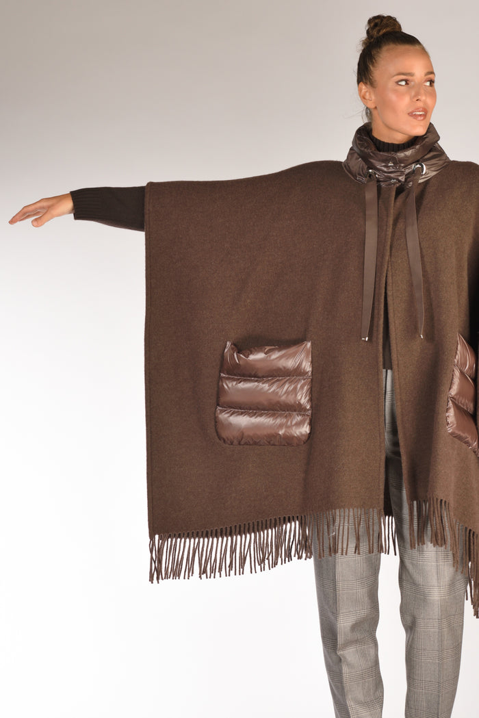 Herno Poncho Warmy Marrone Donna - 7