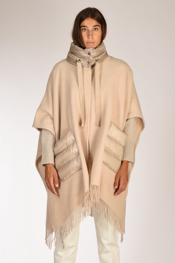 Herno Poncho Warmy Beige Donna-2