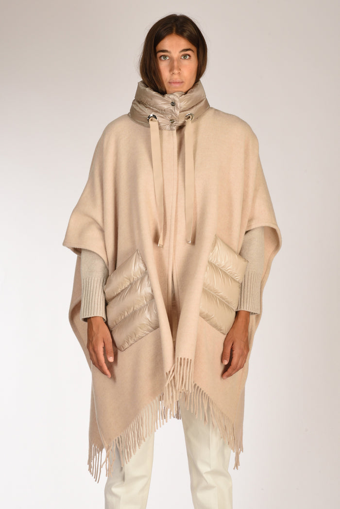 Herno Poncho Warmy Beige Donna - 2
