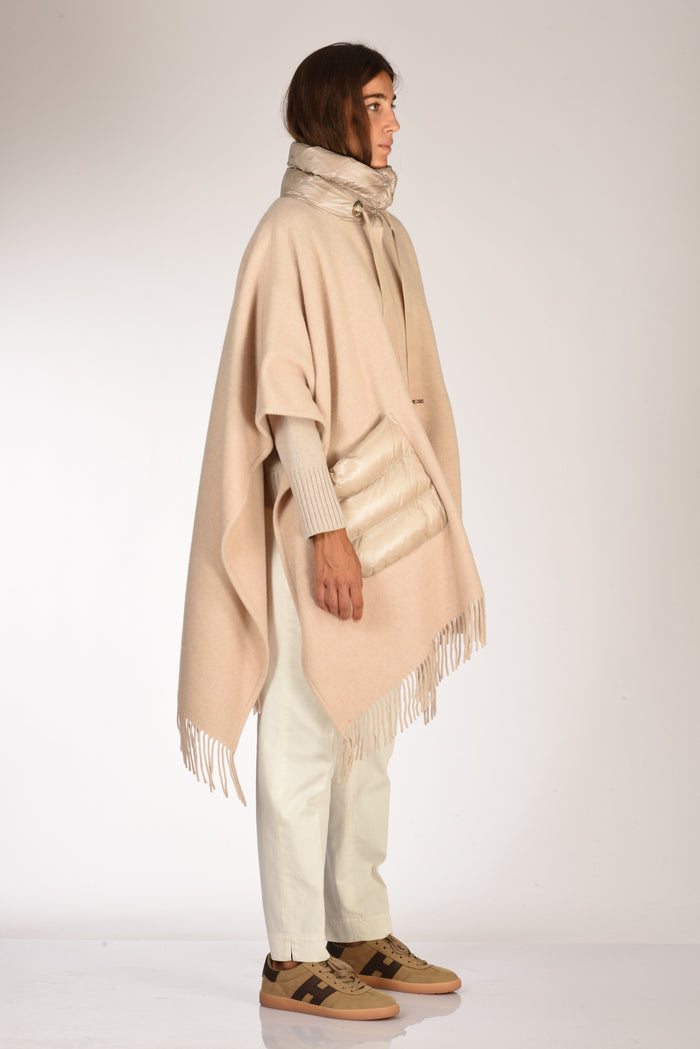 Herno Poncho Warmy Beige Donna - 4