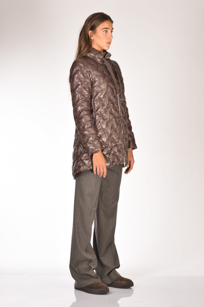 Herno Piumino Zip Marrone Donna - 4