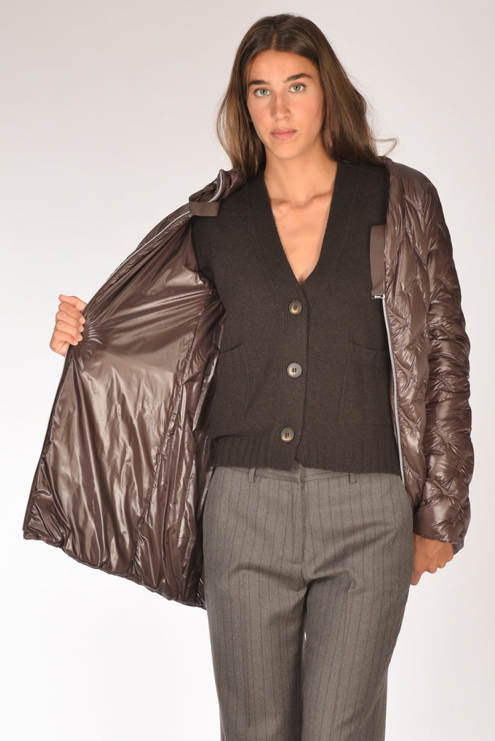 Herno Piumino Zip Marrone Donna - 6
