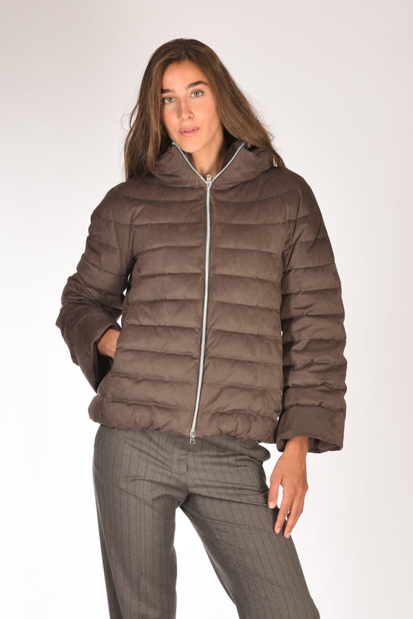 Herno Piumino Zip Marrone Donna