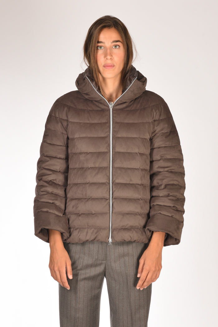 Herno Piumino Zip Marrone Donna - 2