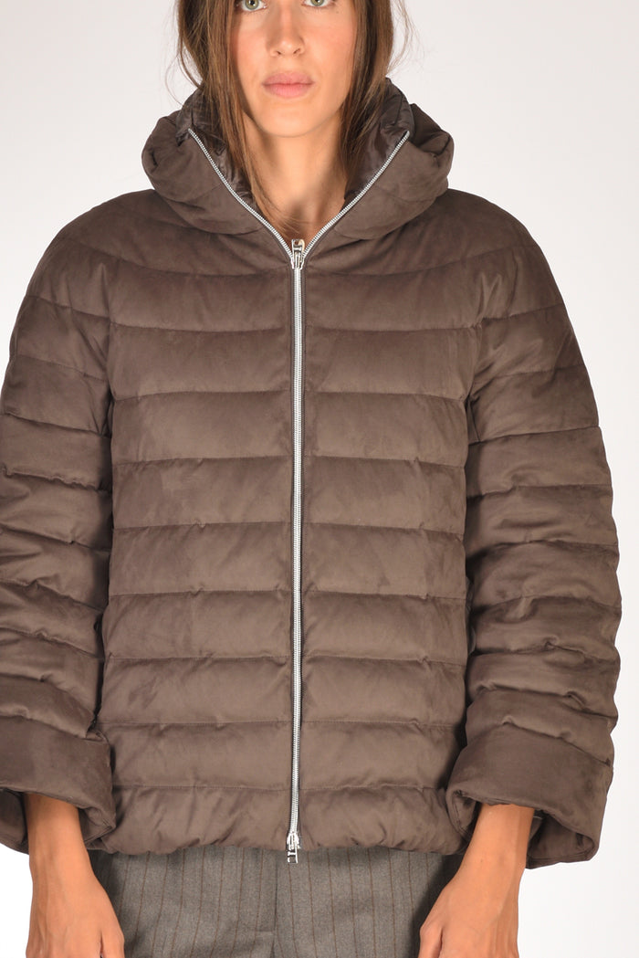 Herno Piumino Zip Marrone Donna - 3