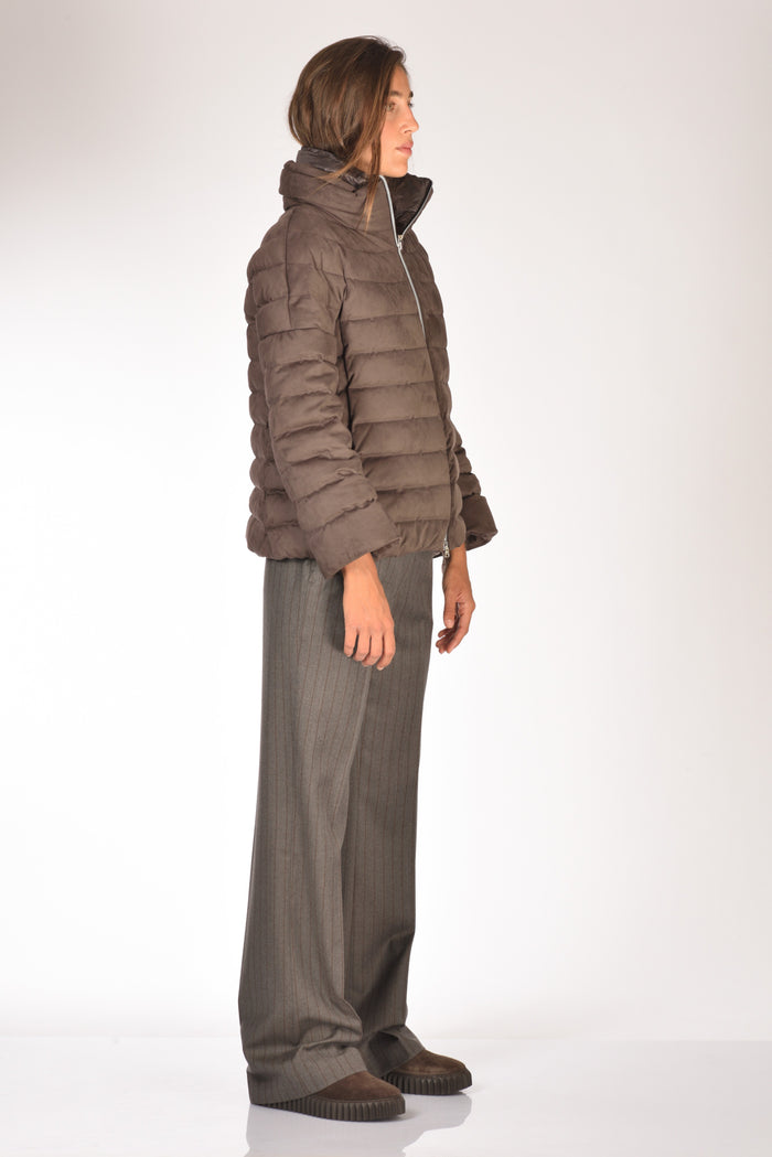 Herno Piumino Zip Marrone Donna - 4