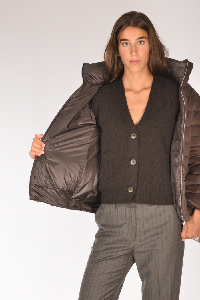 Herno Piumino Zip Marrone Donna - 6