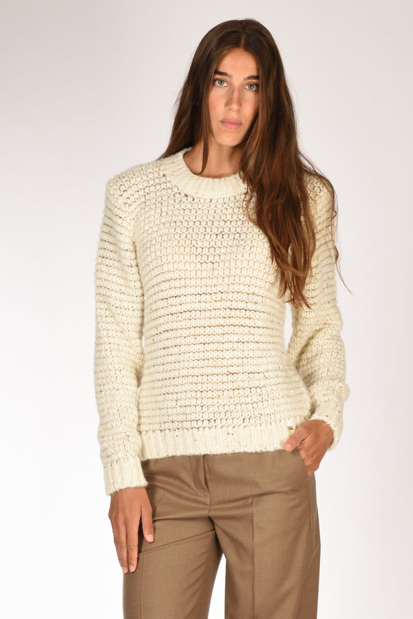Herno Maglia Lavorata Bianco Donna