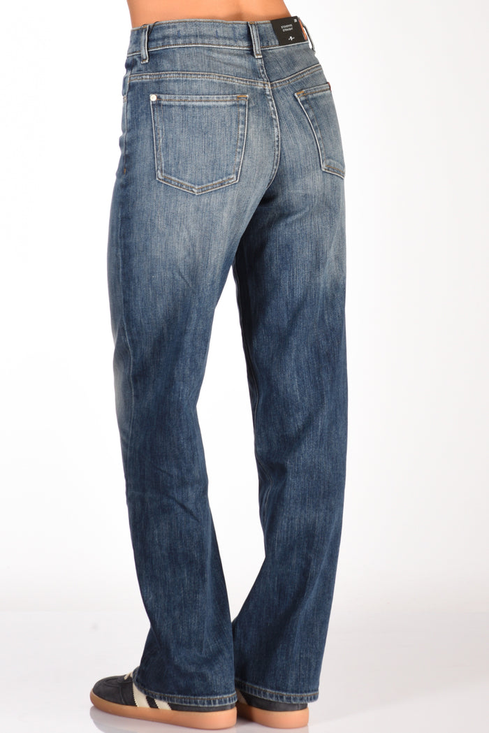 7 For All Mankind Jeans Stovepipe Blu Donna - 5