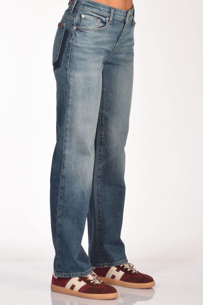 7 For All Mankind Jeans Calie Blu Donna - 5
