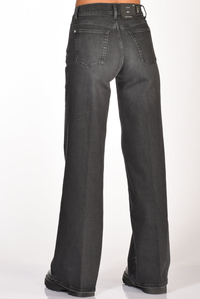7 For All Mankind Jeans Lotta Grigio Scuro Donna - 6