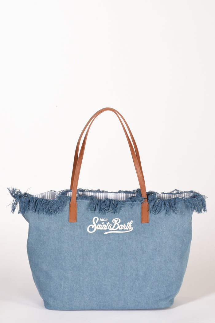 Mc2 Saint Barth Borsa City Bag Blu Jeans Donna - 1