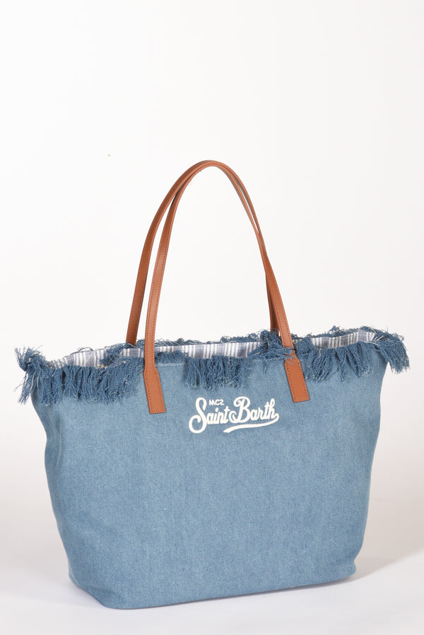 Mc2 Saint Barth Borsa City Bag Blu Jeans Donna-2