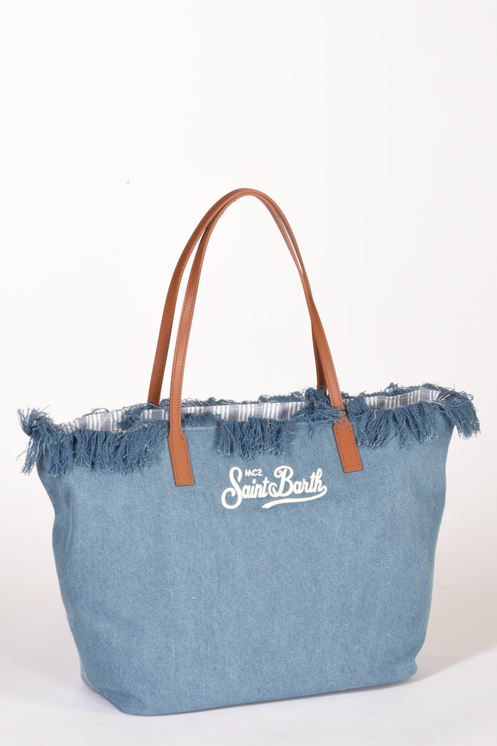 Mc2 Saint Barth Borsa City Bag Blu Jeans Donna - 2