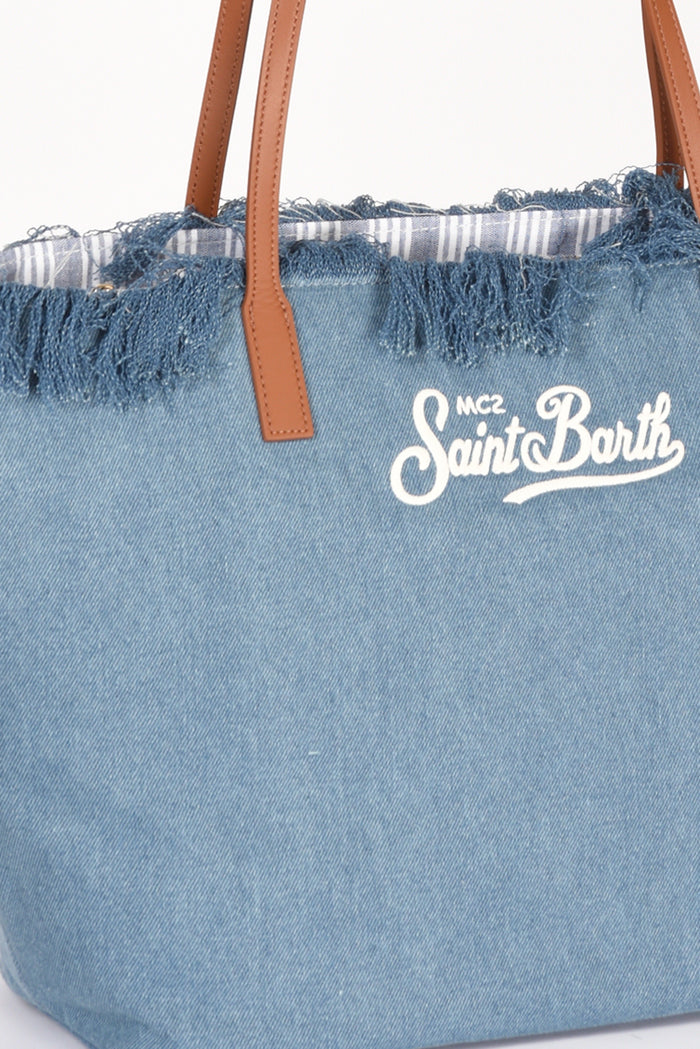 Mc2 Saint Barth Borsa City Bag Blu Jeans Donna - 3