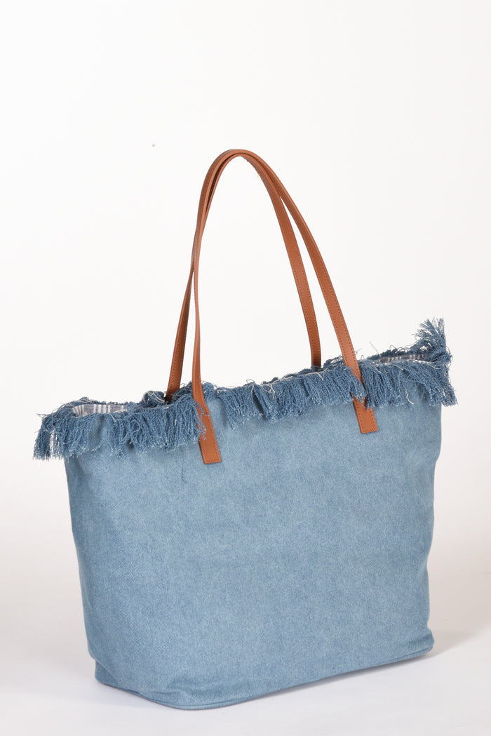 Mc2 Saint Barth Borsa City Bag Blu Jeans Donna - 4