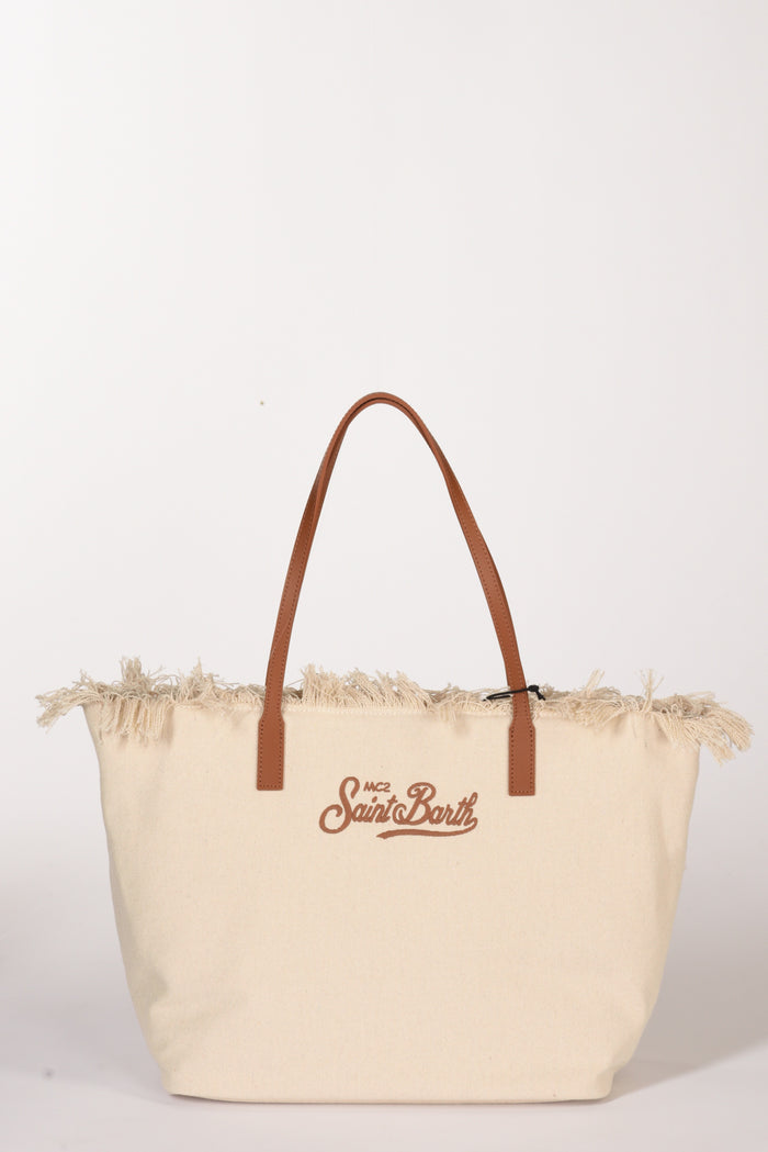 Mc2 Saint Barth Borsa City Bag Beige Chiaro/marrone Chiaro Donna - 1