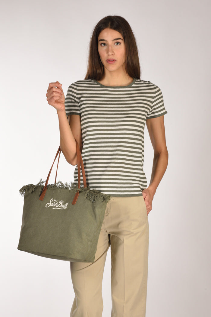 Mc2 Saint Barth Borsa City Bag Verde/marrone Donna - 2