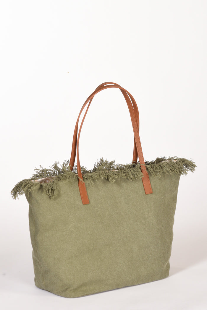 Mc2 Saint Barth Borsa City Bag Verde/marrone Donna - 5
