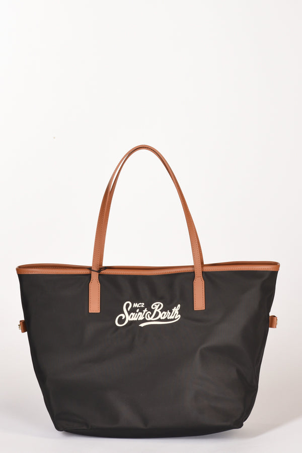 Mc2 Saint Barth Borsa City Bag Nero/marrone Chiaro Donna