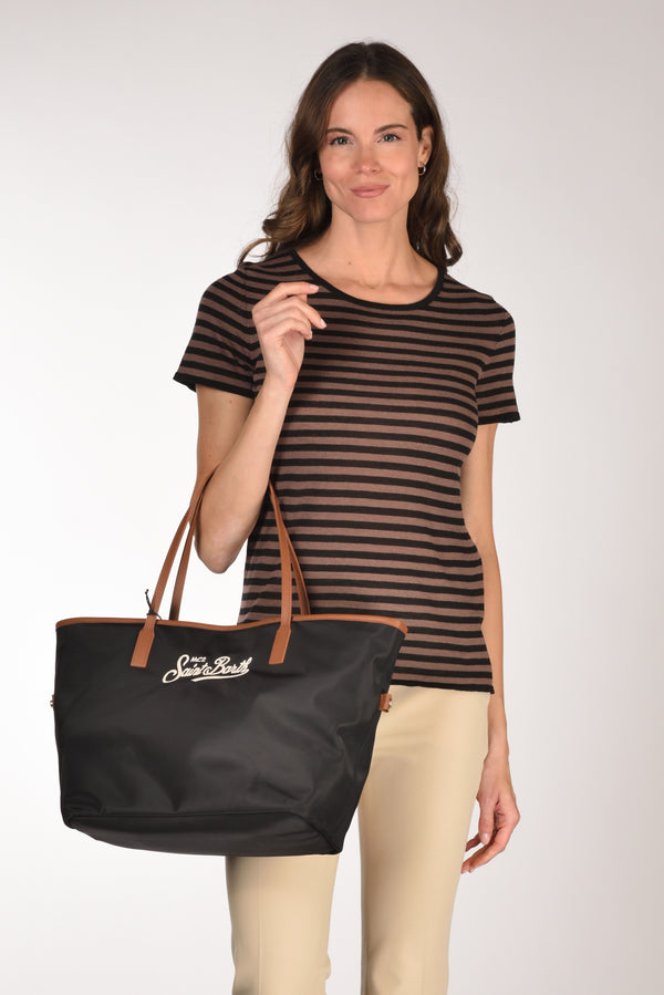 Mc2 Saint Barth Borsa City Bag Nero/marrone Chiaro Donna-2