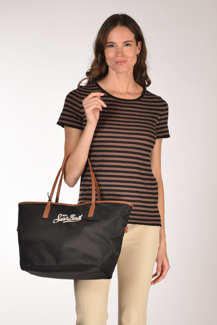 Mc2 Saint Barth Borsa City Bag Nero/marrone Chiaro Donna - 2