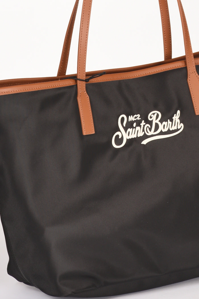 Mc2 Saint Barth Borsa City Bag Nero/marrone Chiaro Donna - 4