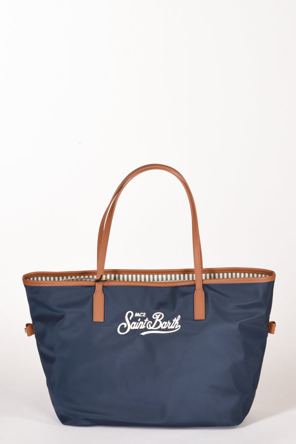 Mc2 Saint Barth Borsa City Bag Blu/marrone Donna