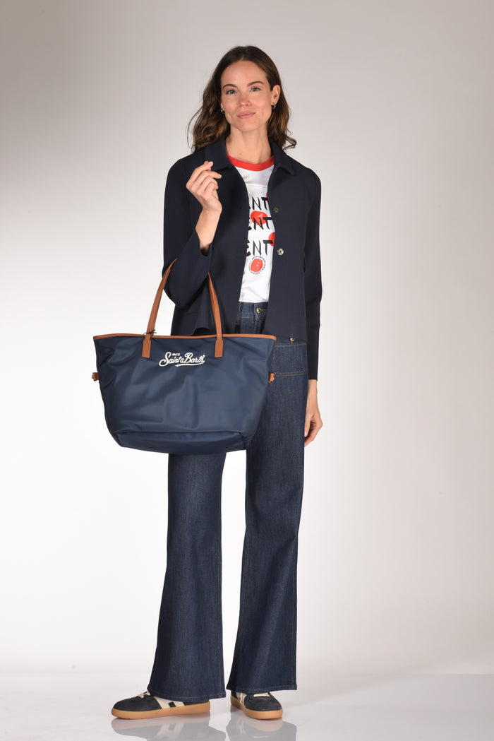 Mc2 Saint Barth Borsa City Bag Blu/marrone Donna - 2
