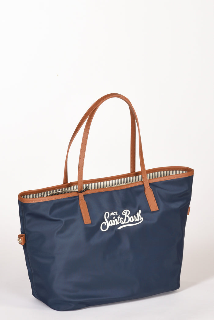 Mc2 Saint Barth Borsa City Bag Blu/marrone Donna - 3