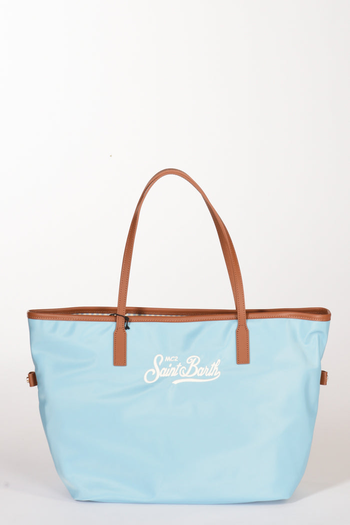 Mc2 Saint Barth Borsa City Bag Azzurro/marrone Chiaro Donna - 1