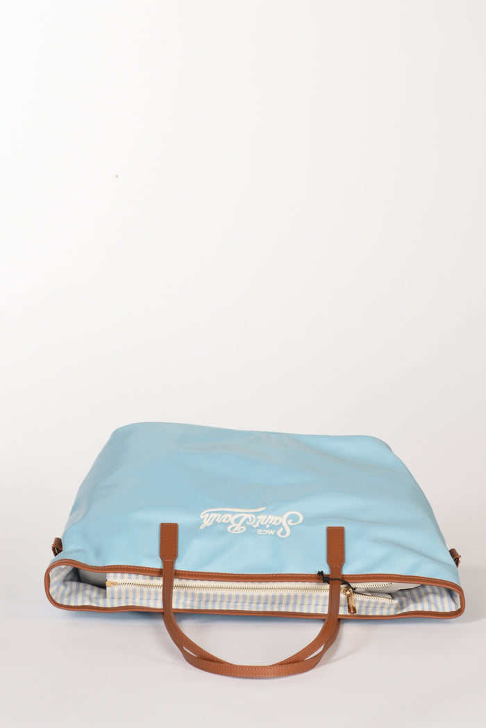 Mc2 Saint Barth Borsa City Bag Azzurro/marrone Chiaro Donna - 6