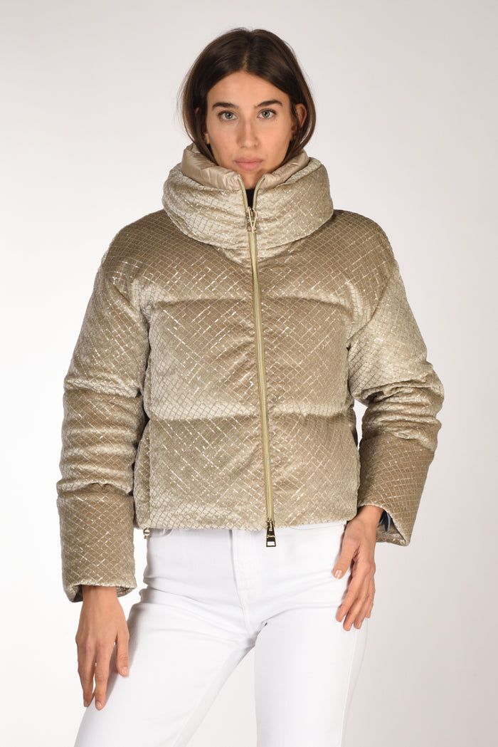 Herno Piumino Velvet Beige Donna - 1