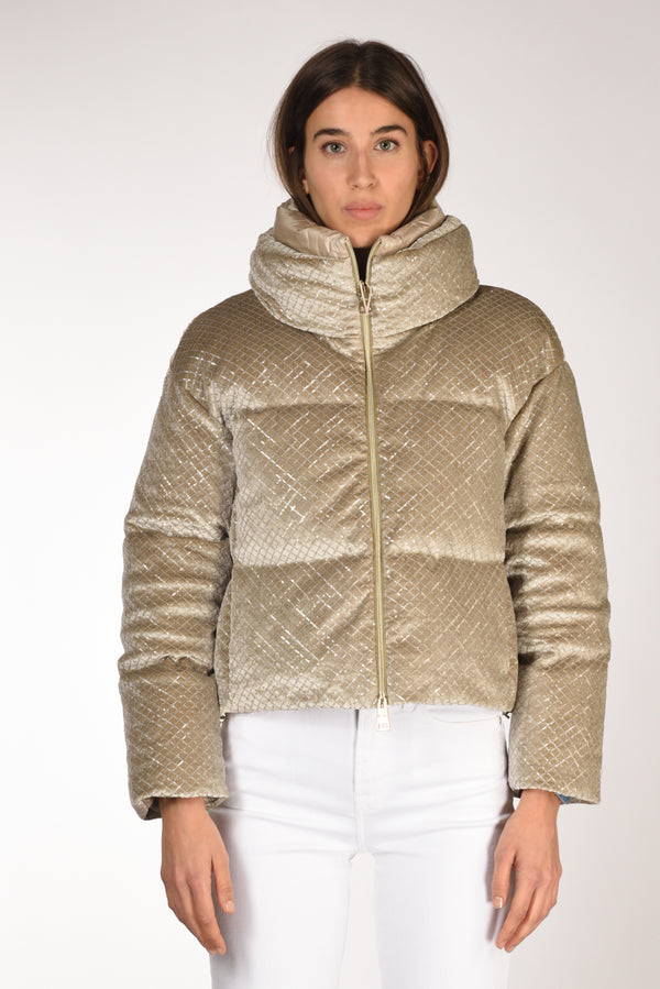 Herno Piumino Velvet Beige Donna-2