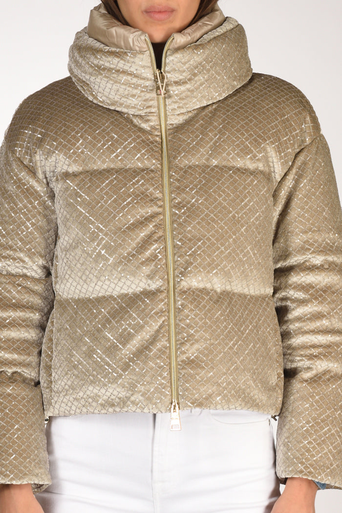 Herno Piumino Velvet Beige Donna - 3
