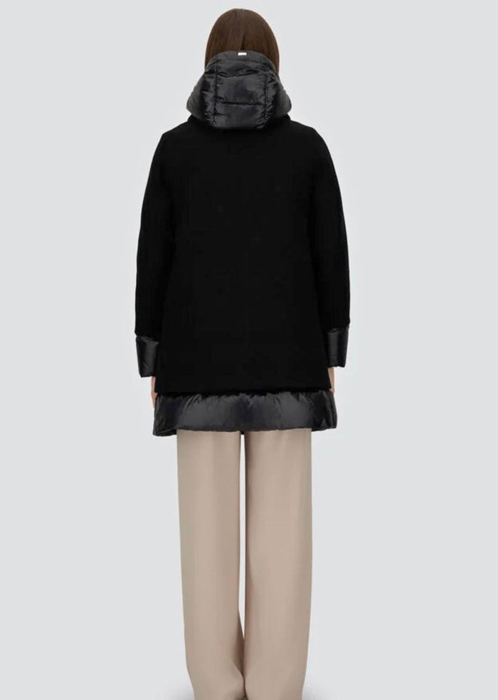 Herno Piumino Bitessuto Nero Donna - 6