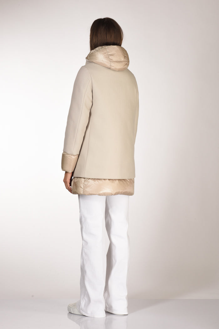 Herno Piumino Bitessuto Beige Donna - 5