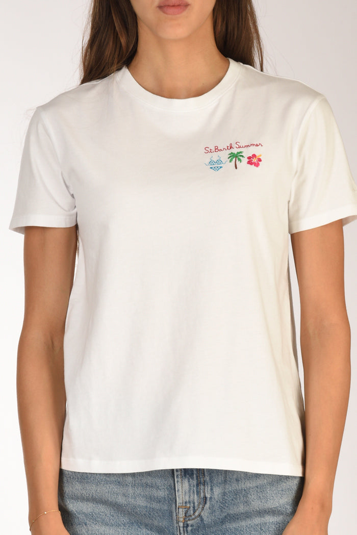 Mc2 Saint Barth Tshirt Emilie Bianco Donna - 5