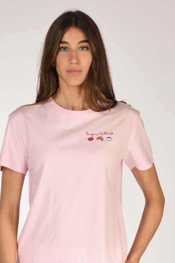 Mc2 Saint Barth Tshirt Emilie Rosa/bianco Donna - 1
